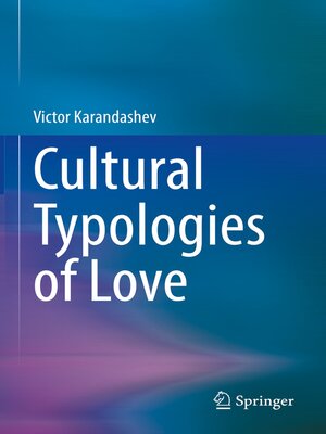 Cultural Typologies of Love - ebook